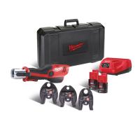 Обжимник гідравлічний акумуляторний для труб MILWAUKEE M12 HPT-202C U-SET (+зар.пр.,2ак.Х2Аг,U-кліщі,кейс)