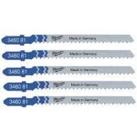 Полотна для лобзика T218A MILWAUKEE, 75мм/ крок зуба 3,0мм, (5шт), (фігурний різ універсальні)