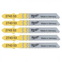 Полотна для лобзика T119B MILWAUKEE, 50мм/ крок зуба 2,0мм , (5шт), (деревина)