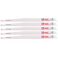 Полотно для шабельної пили FANG TIP MILWAUKEE, 300мм/ крок зуба 5,0мм, (5шт), (деревина з цвяхами)