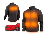 Куртка з підігрівом MILWAUKEE, M12 HJBL5-0(XXXL), чорна (розмір XXXL) (+зар.пр., 1 акум.Х 2Аг)