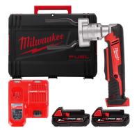 Інструмент для кабельних конекторів акум. MILWAUKEE, M18 BSBT-202X (+зар.пр., 2ак.Х 2Аг, HDкейс)