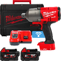 Гайкокрут високомоментний MILWAUKEE 3/4 дюйма(2034Нм) M18 FUEL ONEFHIWF34-502X ONE-KEY (+ заряд.прис, 2 акум.X 5Аг, HD кейс)