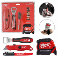 Набір "Вимірювання та різка" - 4 од. (відкривачка, маркер, рулетка, ніж) MILWAUKEE