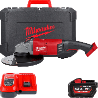 Шліфмашина кутова акумуляторна MILWAUKEE, M18 FLAG230XPDB-121C, діаметр 230мм (+зар.пр., 1акум.Х12Аг, кейс)