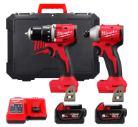 Набір з двох інструментів безщіткових акумуляторних M18 BLCPP2B-502C (M18 BLDDRC, M18 BLIDRC)