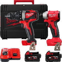 Набір з двох інструментів безщіткових акумуляторних M18 BLPP2B3-502X (M18 BLIDR, M18 BLDD2)