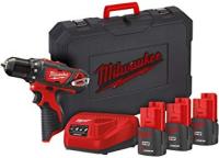Дриль-шуруповерт M12 BDD-203C момент, що крутить, 30 Нм MILWAUKEE