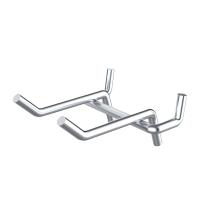 Гачок подвійний металевий хромований MILWAUKEE (12шт)