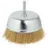 Щітка дротяна чашеобразная Ø100мм хвостовик Ø6мм (латуньована) GRAD (9034105)
