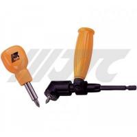 Отвертка с угловым переходником 90° (+2 биты PH2*25мм и держатель)