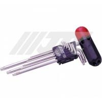 Набор ключей TORX удлиненных T10H-T50H с отверстием 9ед.