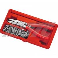 Клещи для обжима колец крепления обивки сидений (100колец в комлекте)