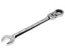 Ключ рожково-накидной шарнирный с трещоткой 19мм