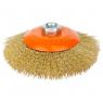 Щітка дротяна конусоподібна Ø125мм М14×2 мм (латуньована) GRAD (9035125)